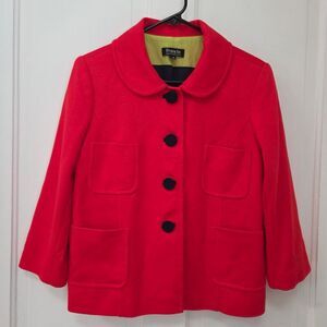 Francis Christian Francis Roth Red Rayon Blend Button Down Jacket 4
